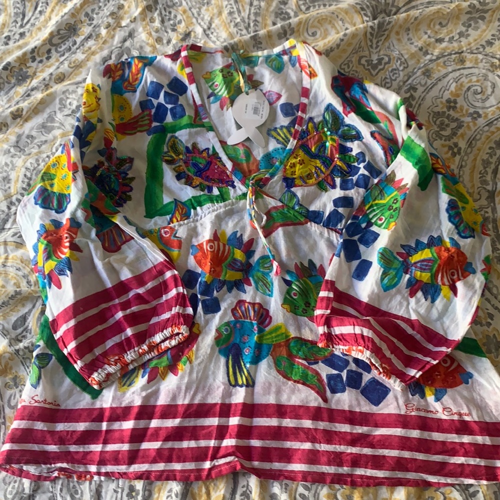 Giacomo Cinque womens XL printed top